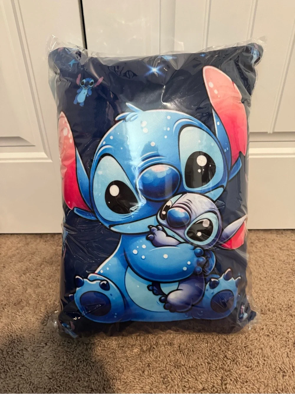 Stitch & Baby Stitch Decorative Pillow with Removable Zipper Pillowcase